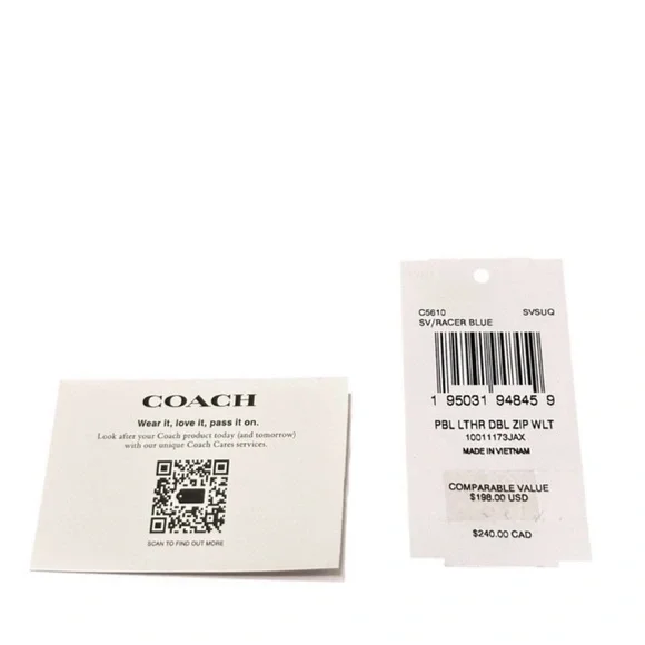 🌻 NWT! COACH Vanilla Yellow Double Zip Pebble Leather Wallet/Clutch/Wristlet - Picture 5 of 9